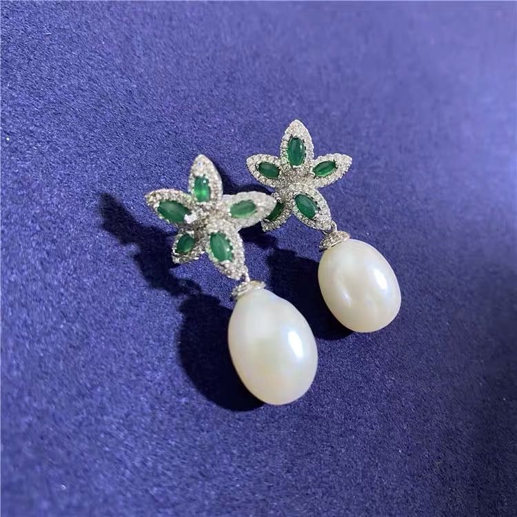 Natural Pearl 925 Silver Earrings (1 of 3)