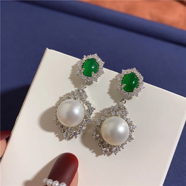 Natural Pearl 925 Silver Earrings (1 of 4)