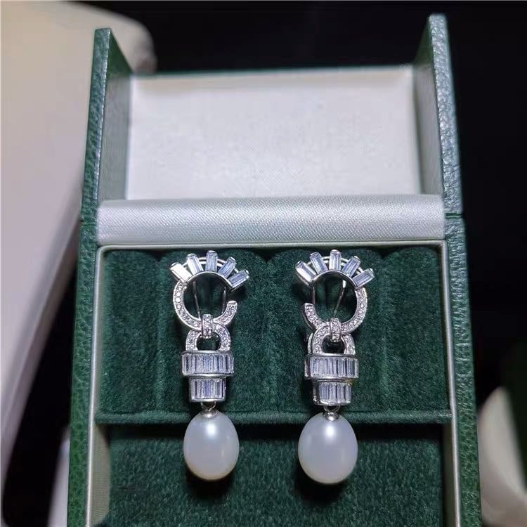 Natural Pearl 925 Silver Earrings (1 of 3)