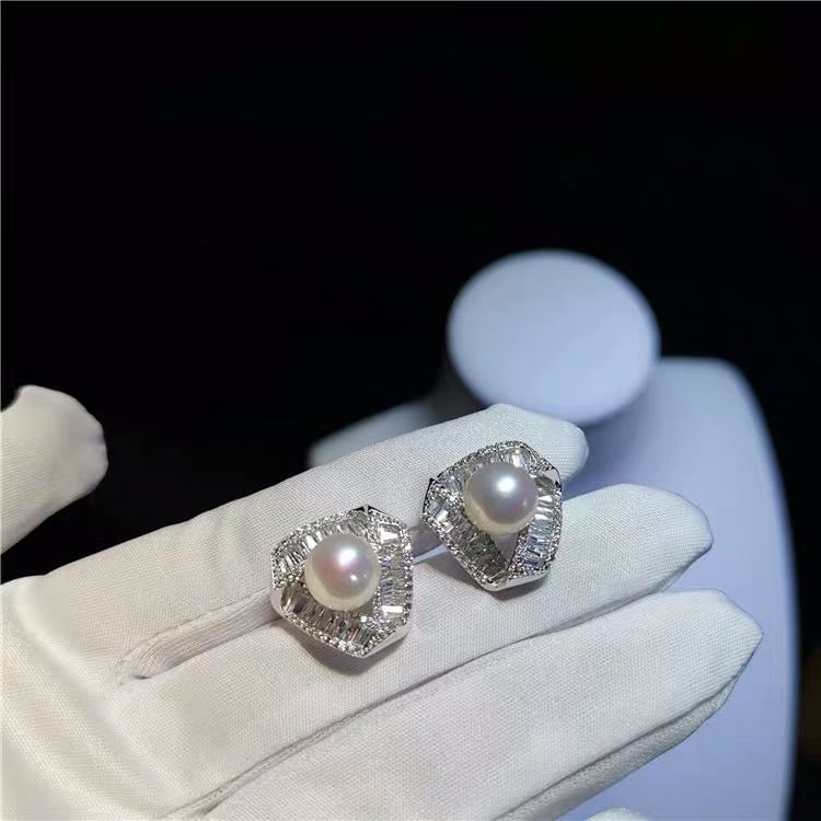 Natural Pearl 925 Silver Earrings (1 of 3)