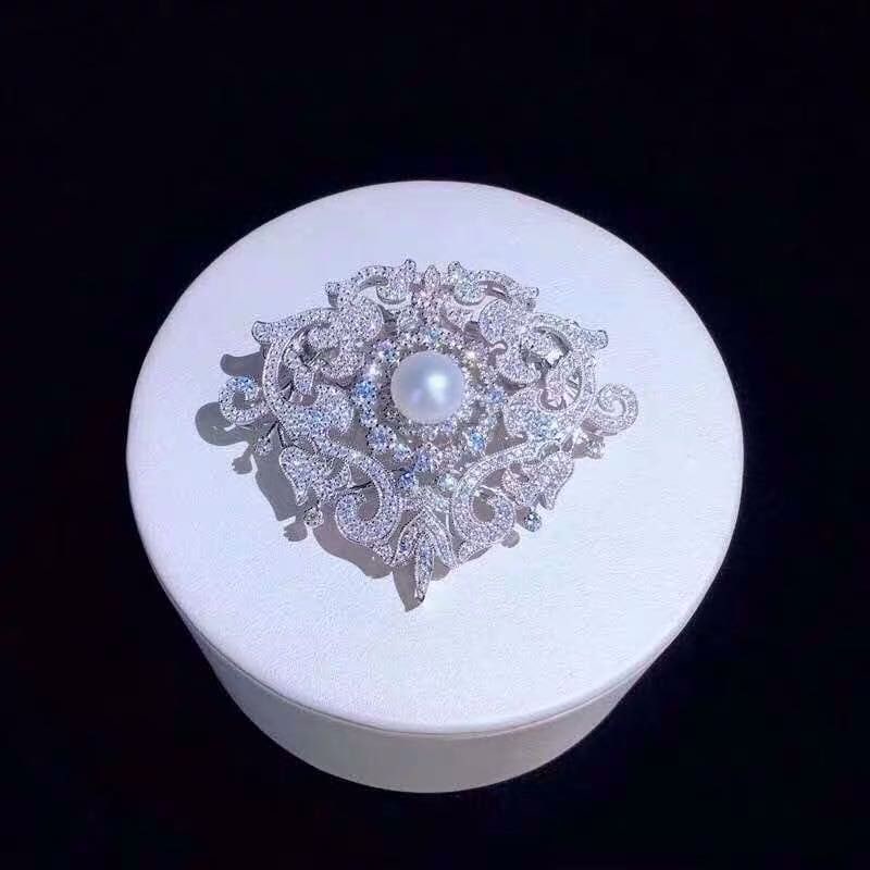 Natural Pearl 925 Silver Brooch (1 of 3)