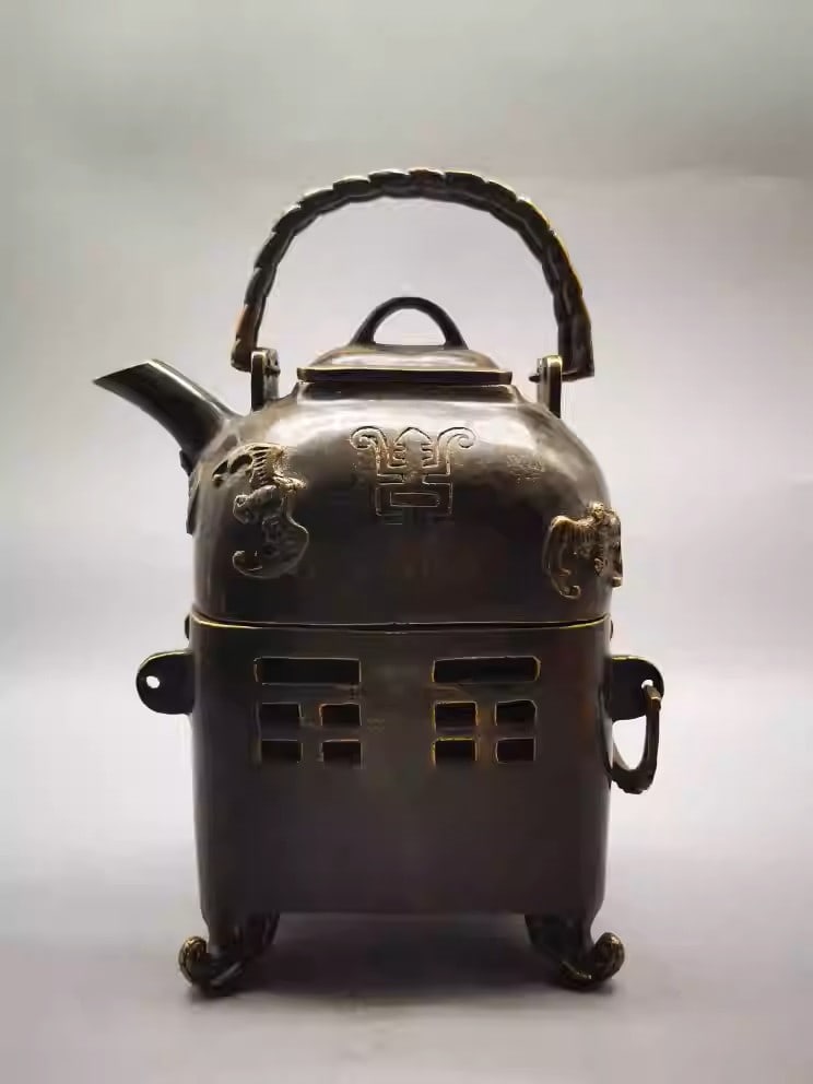 Copper wine warmer with charcoal stove (1 of 5)