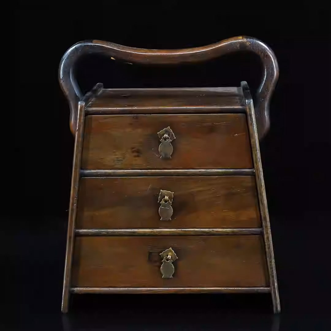 Rosewood three-drawer storage box (1 of 5)