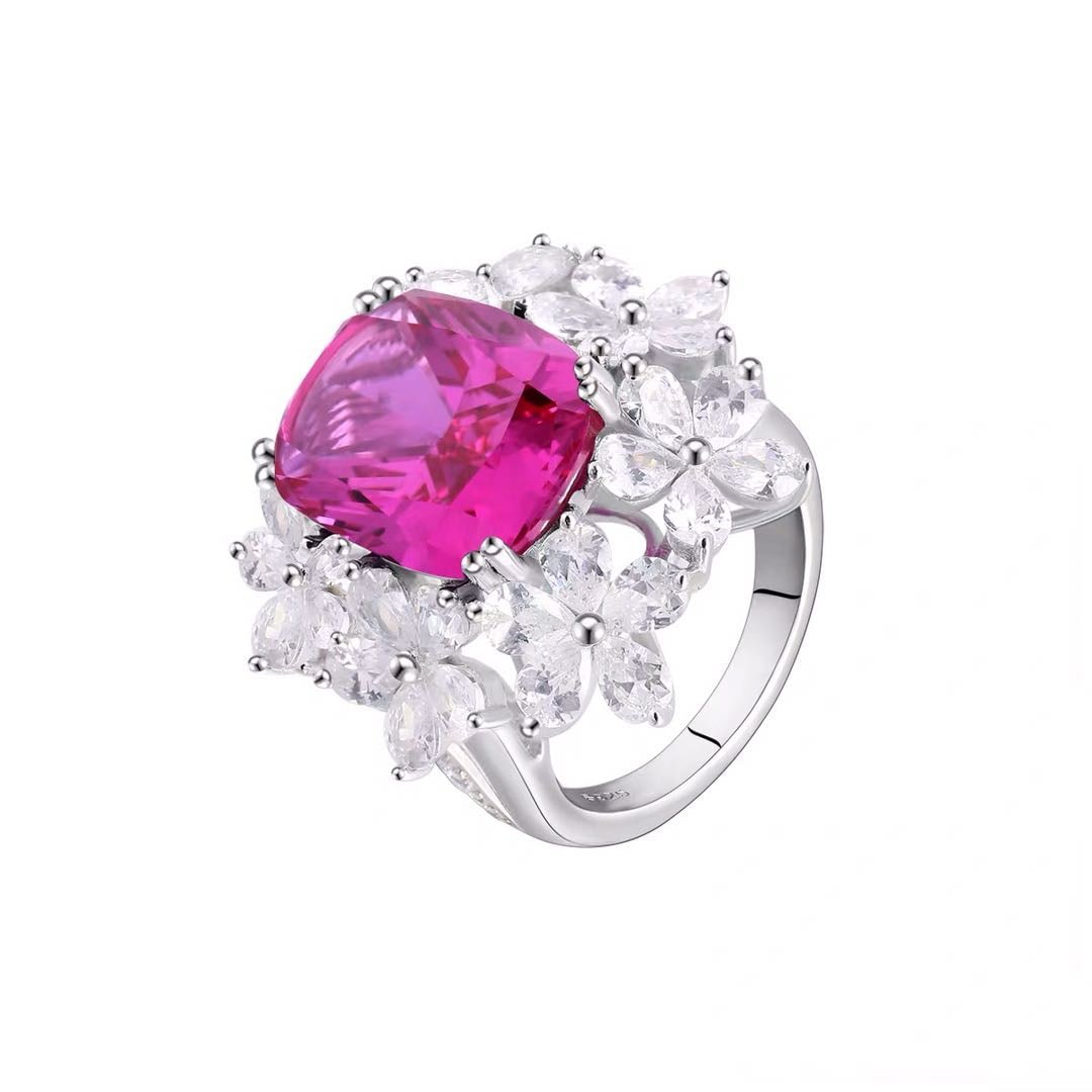 925 Silver Ruby Ring - 5