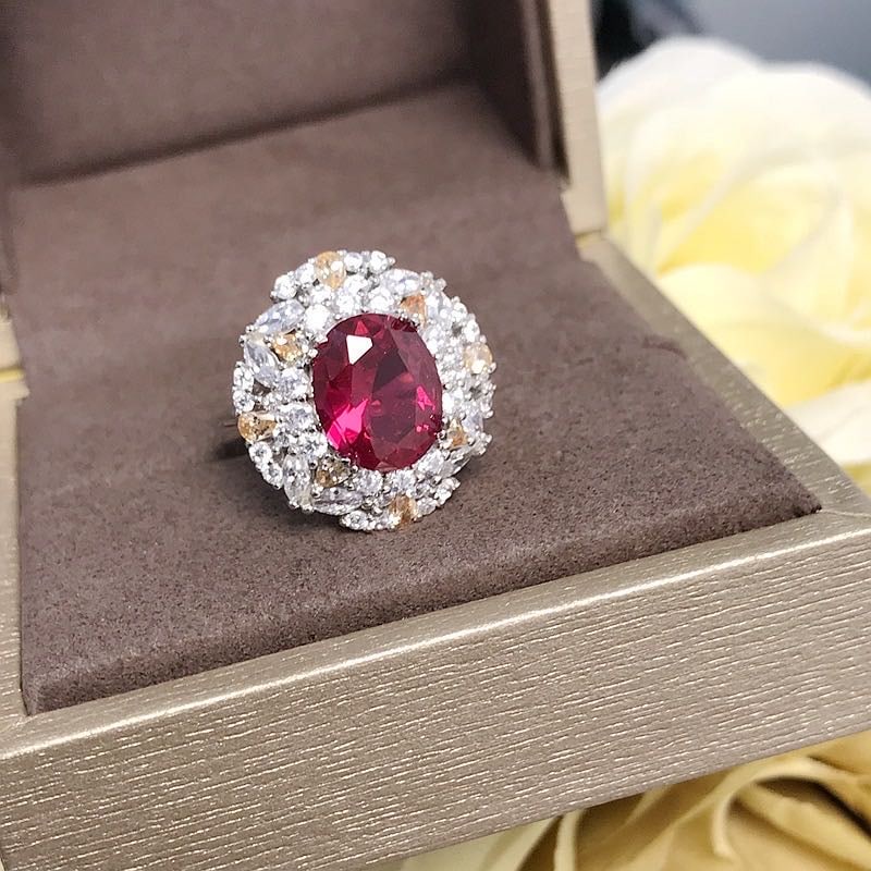 925 Silver Ruby Ring - 4