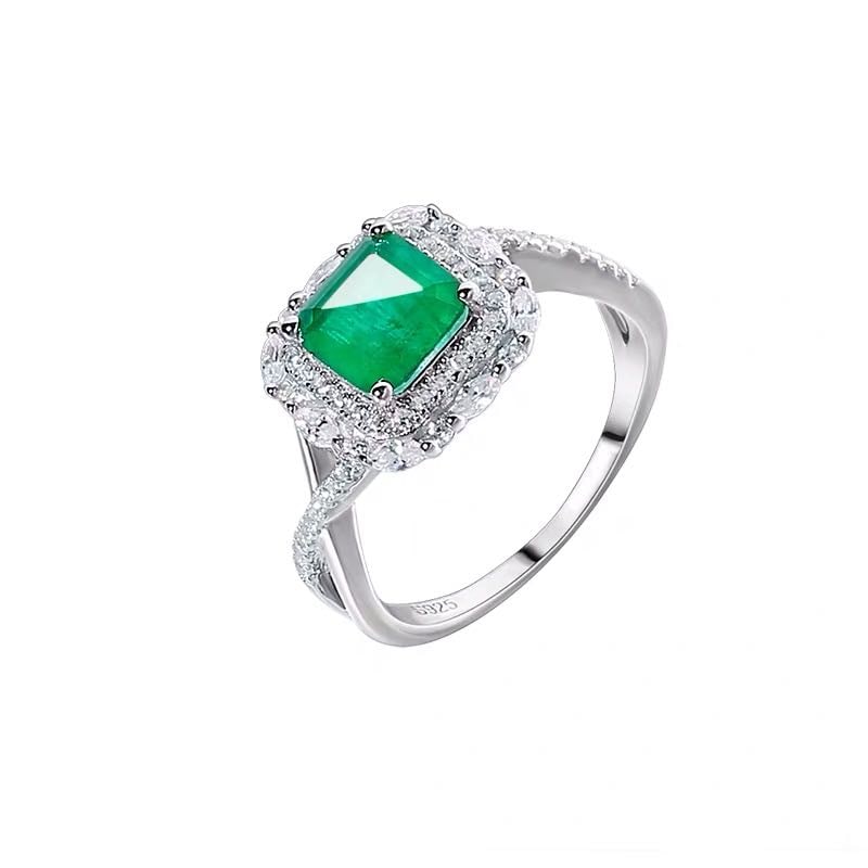 925 Silver Emerald Ring - 3