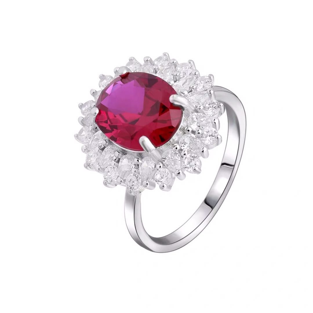 925 Silver Ruby Ring - 5