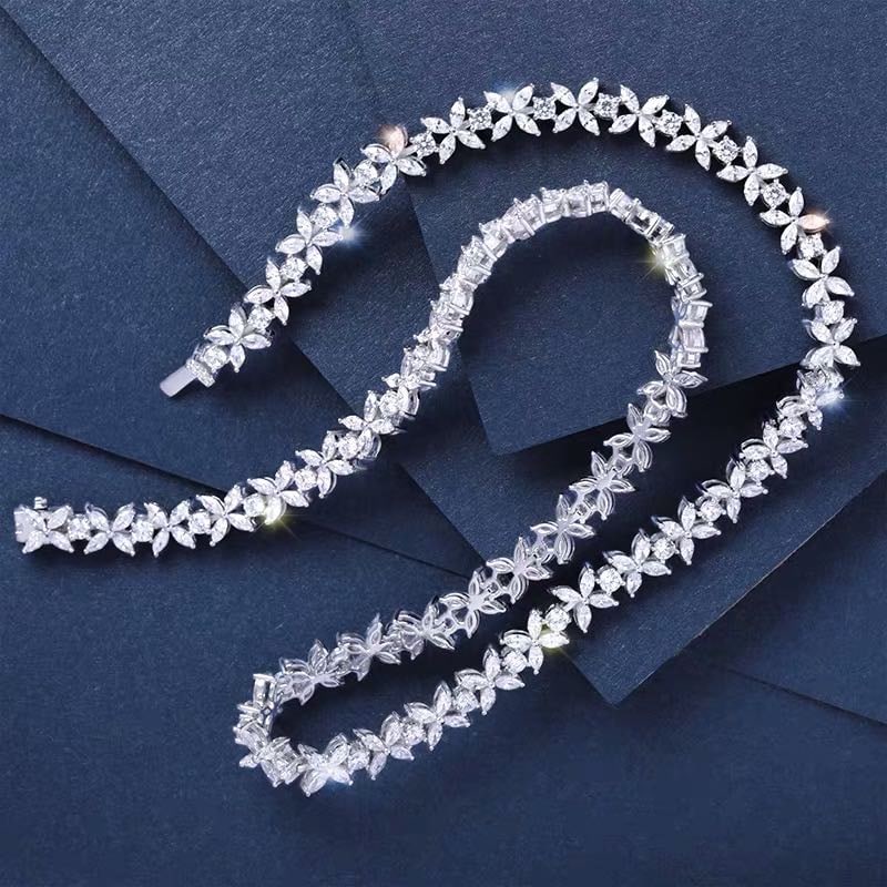 925 Silver Gem Necklace: 925 Silver Gem Necklace ****** Metal: 925 Silver / Main Stone: Gem / Length: 45cm