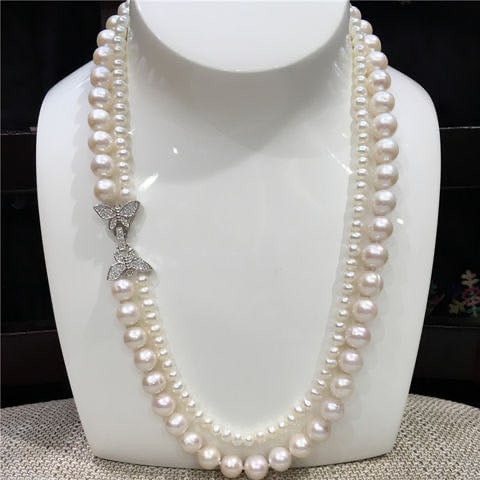 Natural Pearl Necklace 925 Silver Pendant (1 of 5)