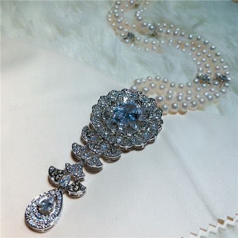 Natural Pearl Necklace 925 Silver Pendant (1 of 3)