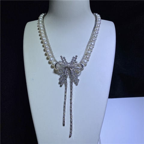 Natural Pearl Necklace 925 Silver Pendant (1 of 4)