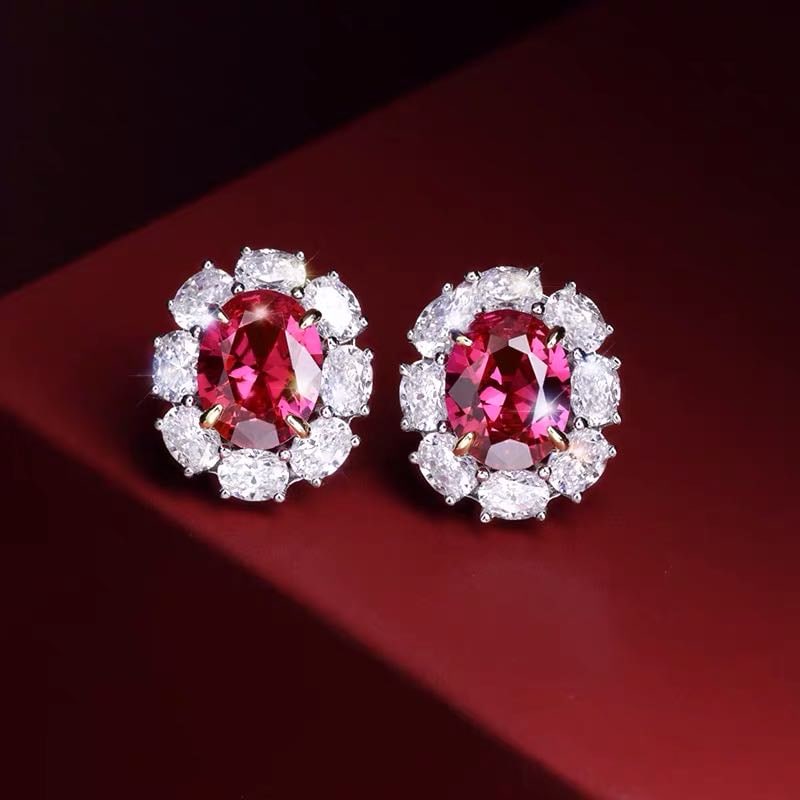 925 Silver Ruby Earrings (1 of 5)