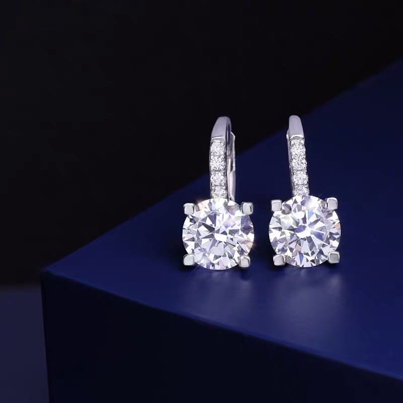 925 Silver Gem Earrings: 925 Silver Gem Earrings ****** Metal: 925 Silver / Main Stone: Gem / Earring Size: 8*17mm