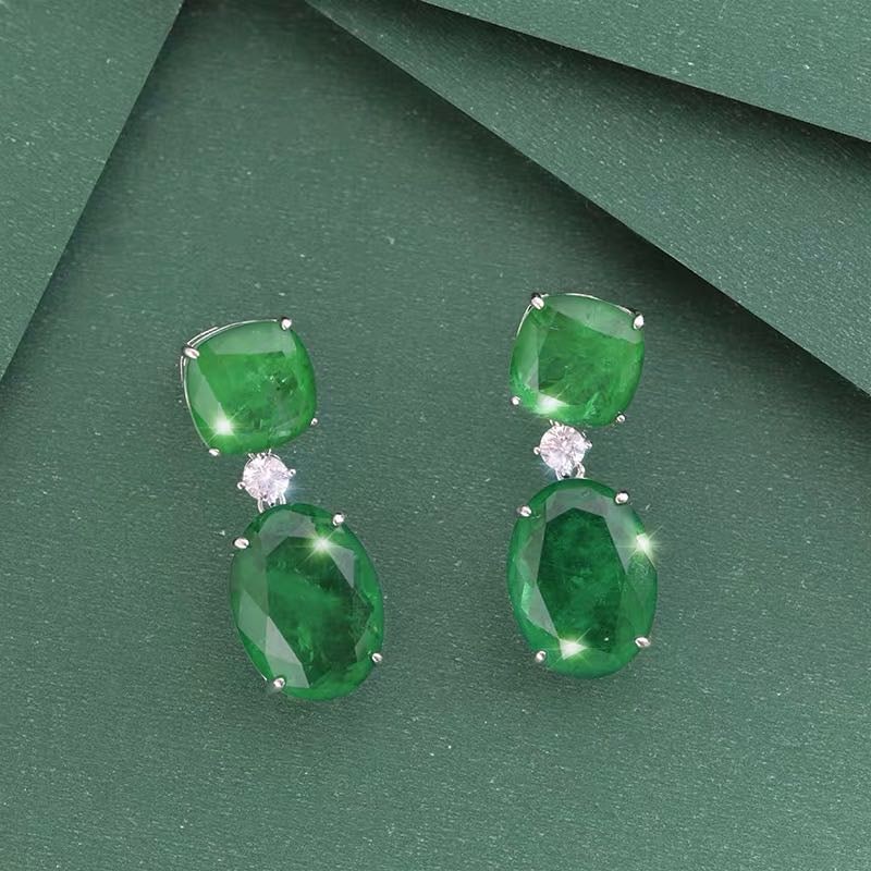 925 Silver Emerald Earrings (1 of 4)