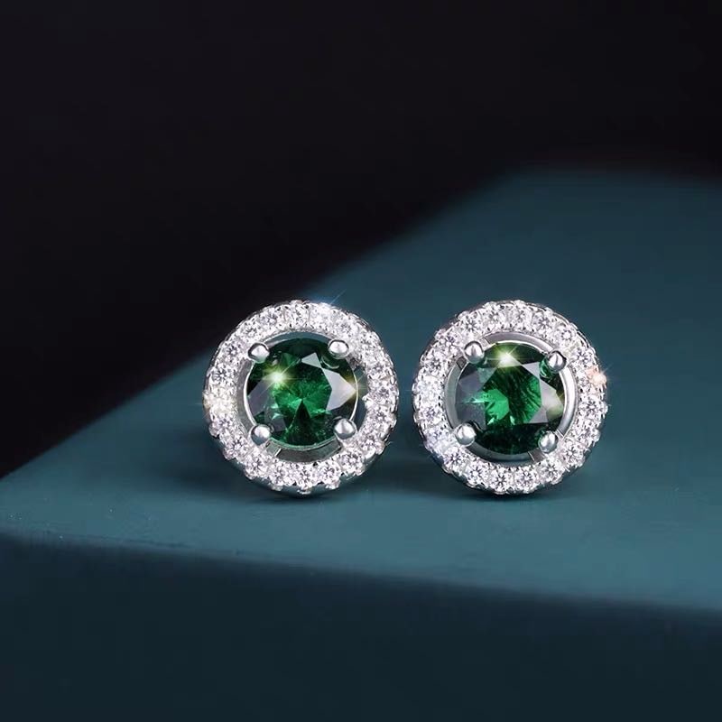 925 Silver Emerald Earrings (1 of 4)
