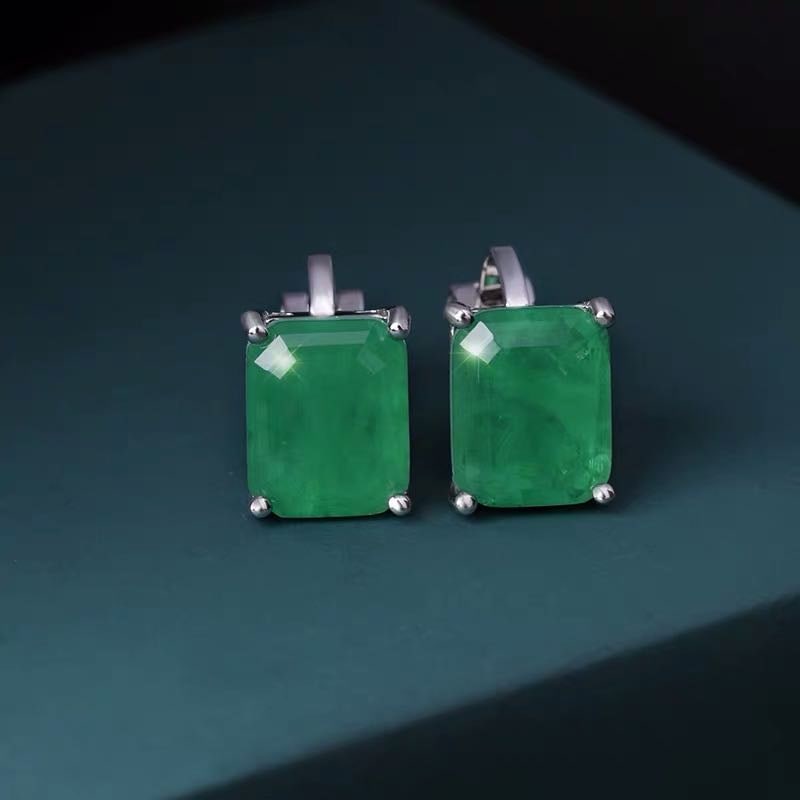 925 Silver Emerald Earrings (1 of 4)