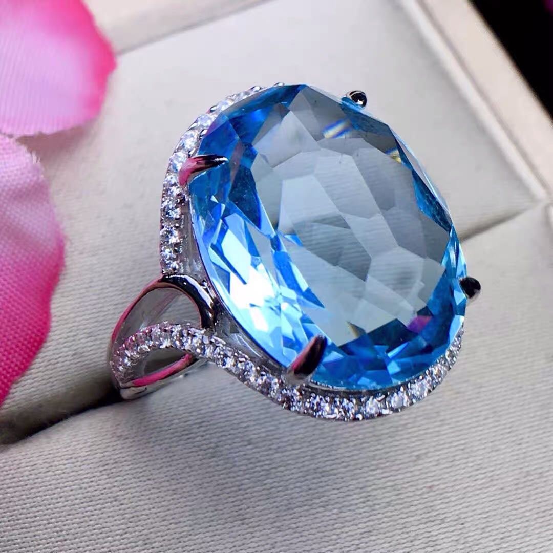 925 Silver Topaz Ring - 4