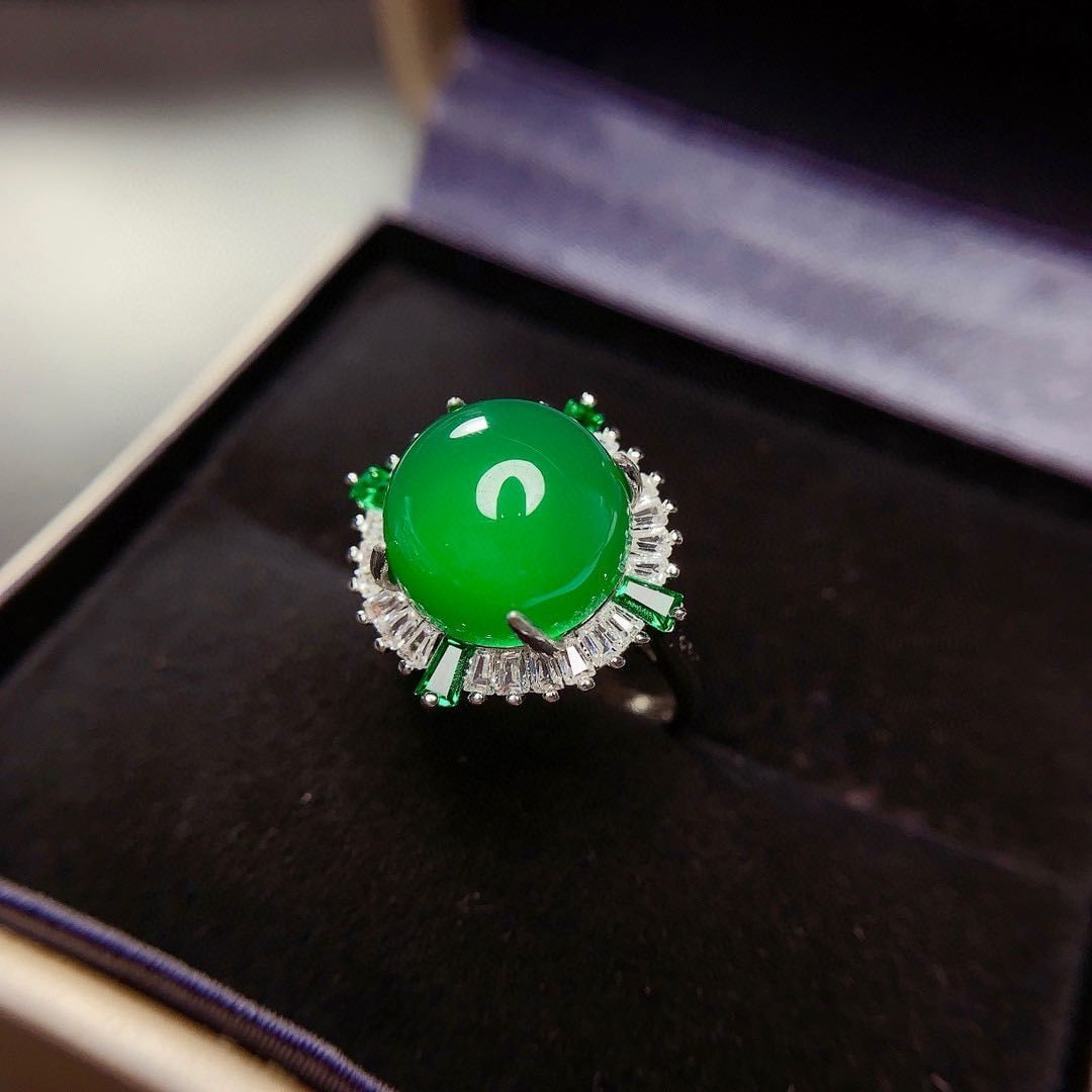 925 Silver Jade Ring - 2