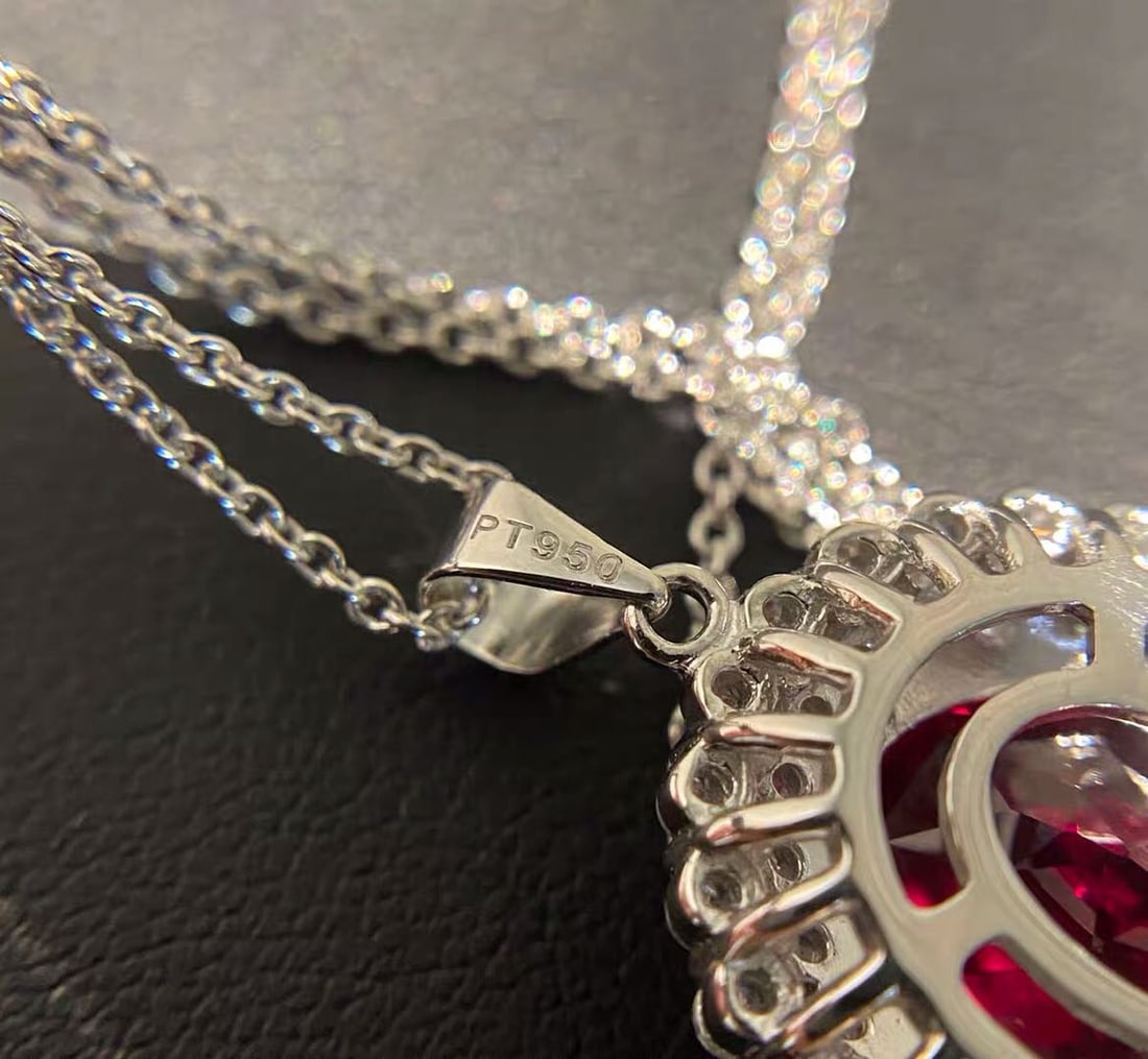 925 Silver 8ct Ruby Pendant - 5