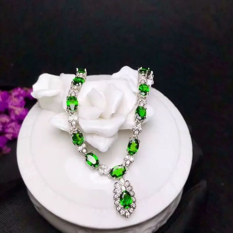 925 Silver Diopside Necklace (1 of 3)