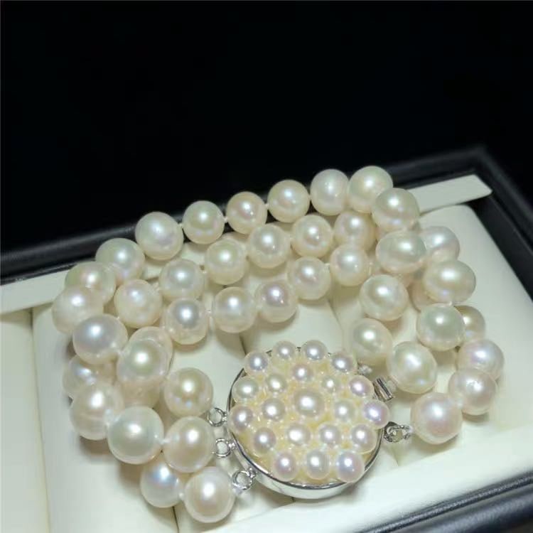 Natural Pearl 925 Silver Bracelet (1 of 4)