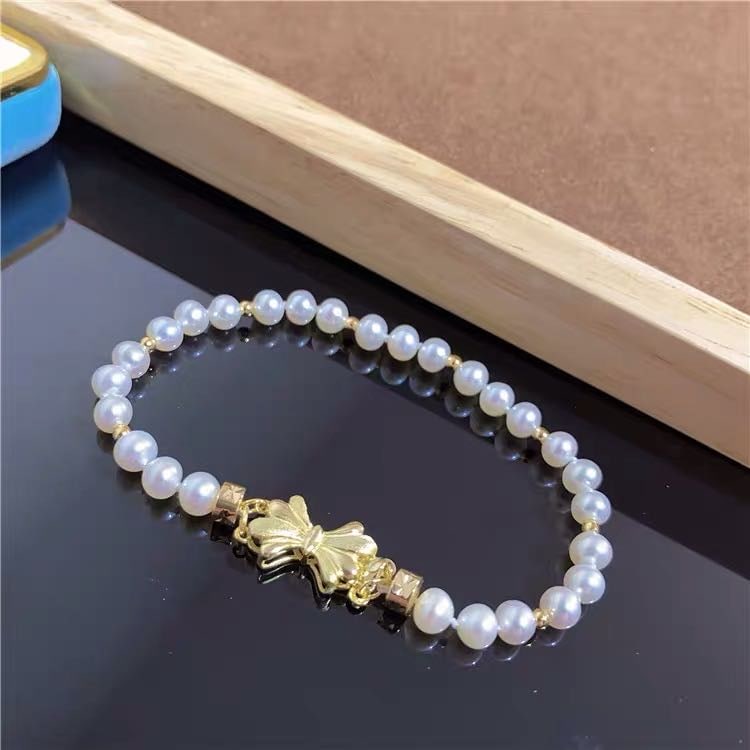 Natural Pearl 925 Silver Bracelet (1 of 4)