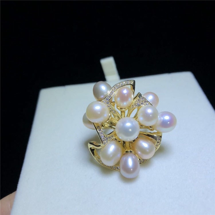 Natural Pearl 925 Silver Ring (1 of 5)