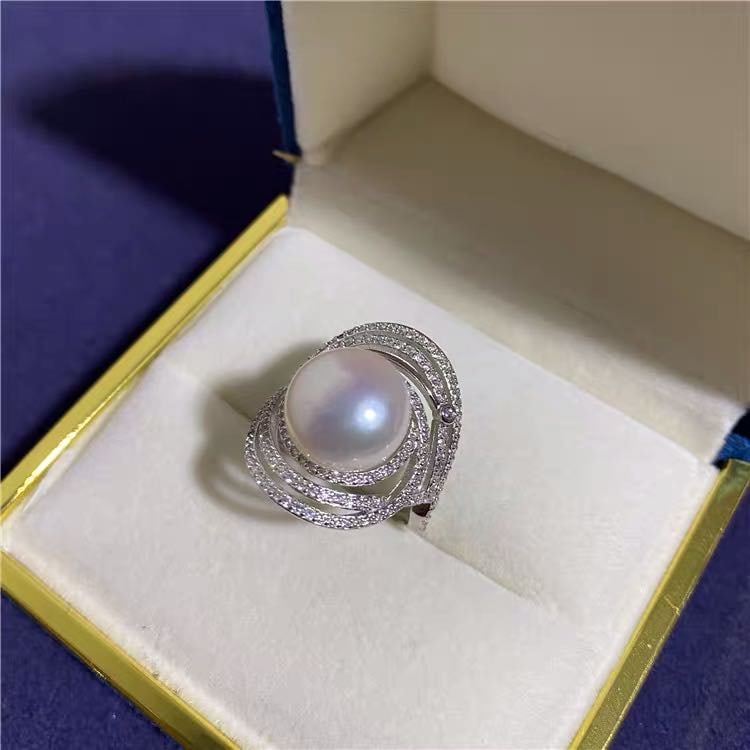 Natural Pearl 925 Silver Ring (1 of 4)