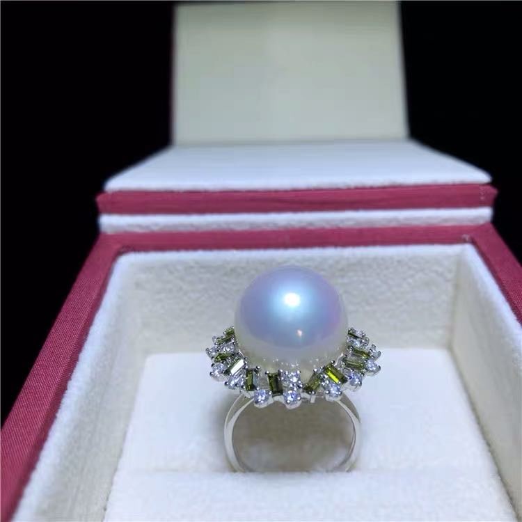 Natural Edison Pearl 925 Silver Ring (1 of 6)