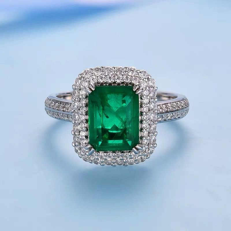 925 Silver 2ct Emerald Ring (1 of 3)
