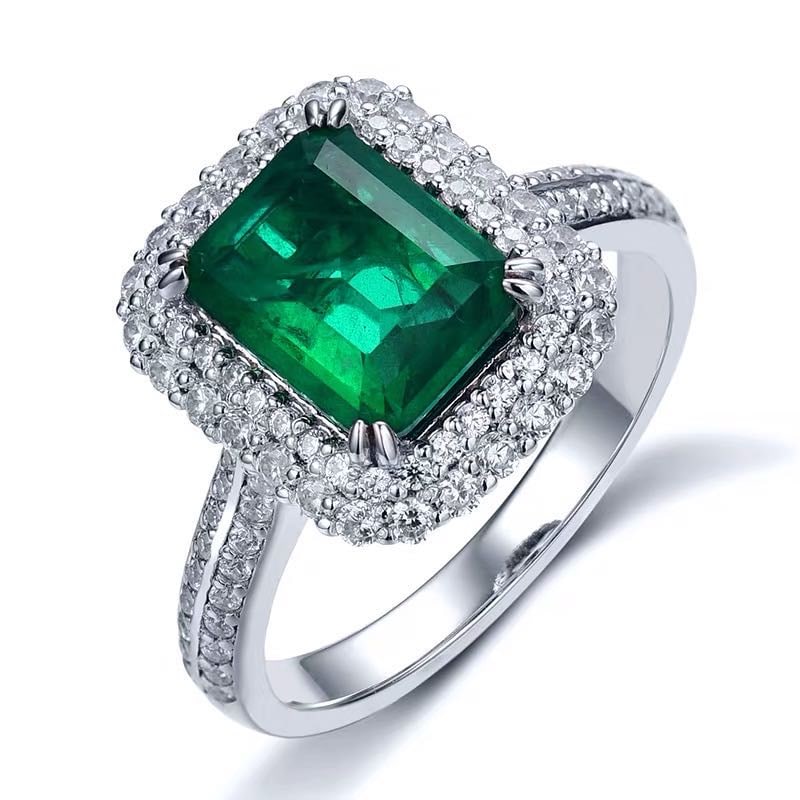 925 Silver 2ct Emerald Ring - 3
