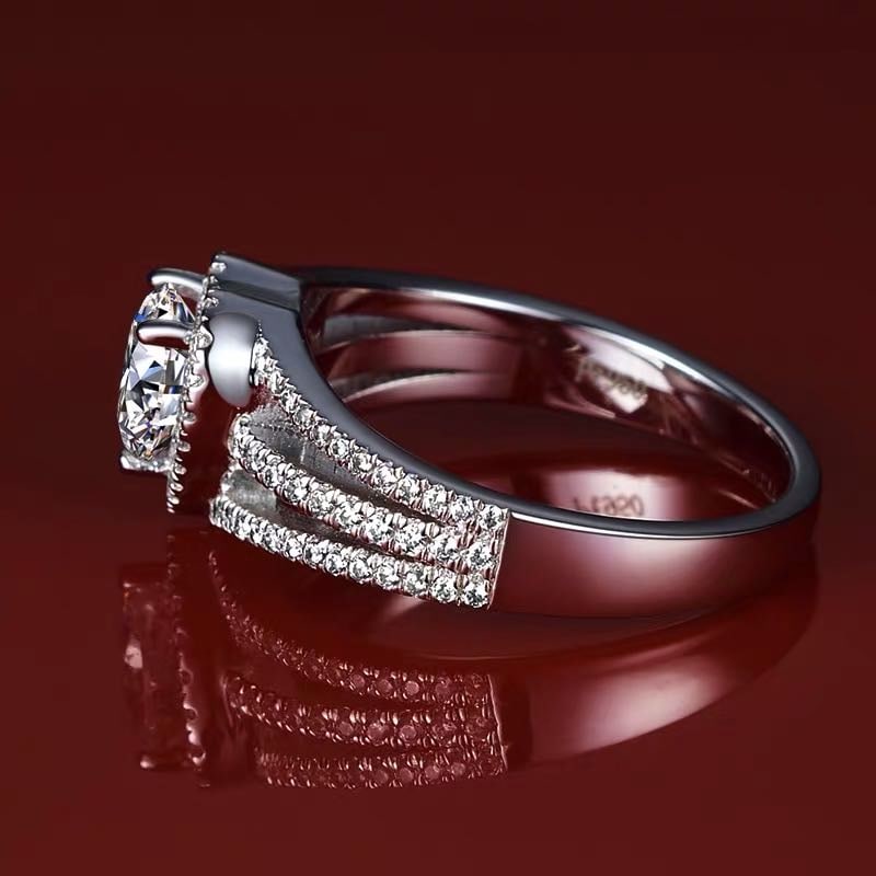 925 Silver 1ct Gem Ring - 2