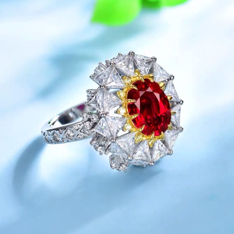 925 Silver 3ct Ruby Ring - 3