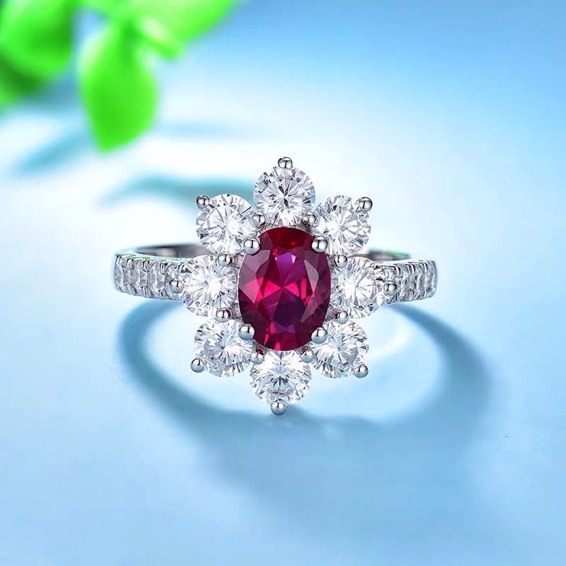 925 Silver 1.5ct Ruby Ring: 925 Silver 1.5ct Ruby Ring ****** Metal: 925 Silver / Main Stone: Ruby / Color: Red / Carat Weight: 1.5 / Main Stone Size: 6*8mm / Size: 15*17mm