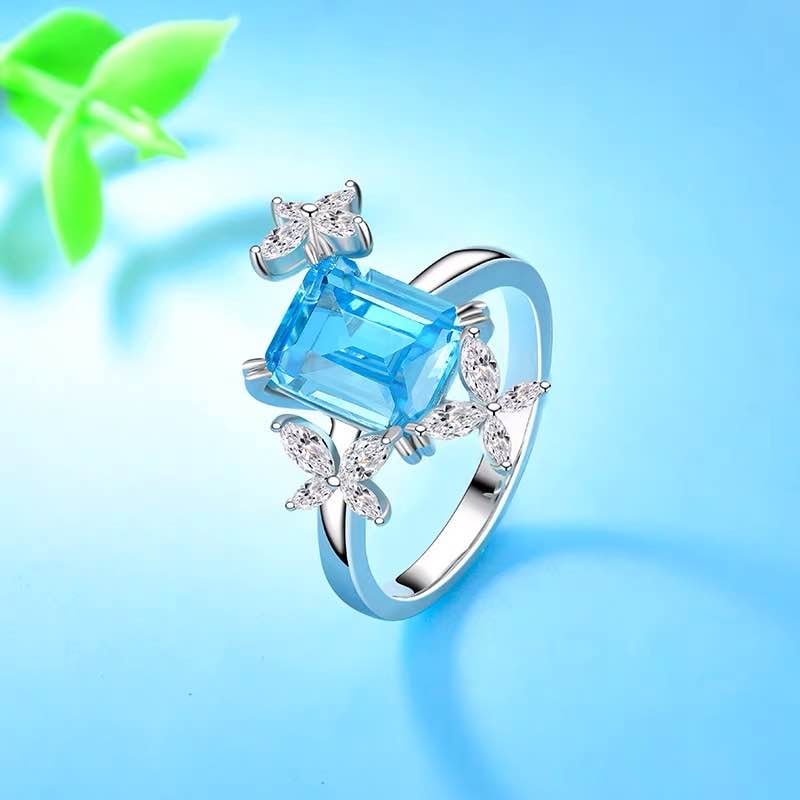 925 Silver 3ct Topaz Ring - 2