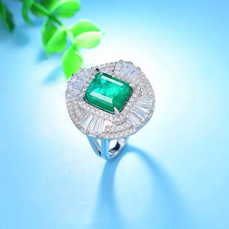 925 Silver 8ct Emerald Ring - 2