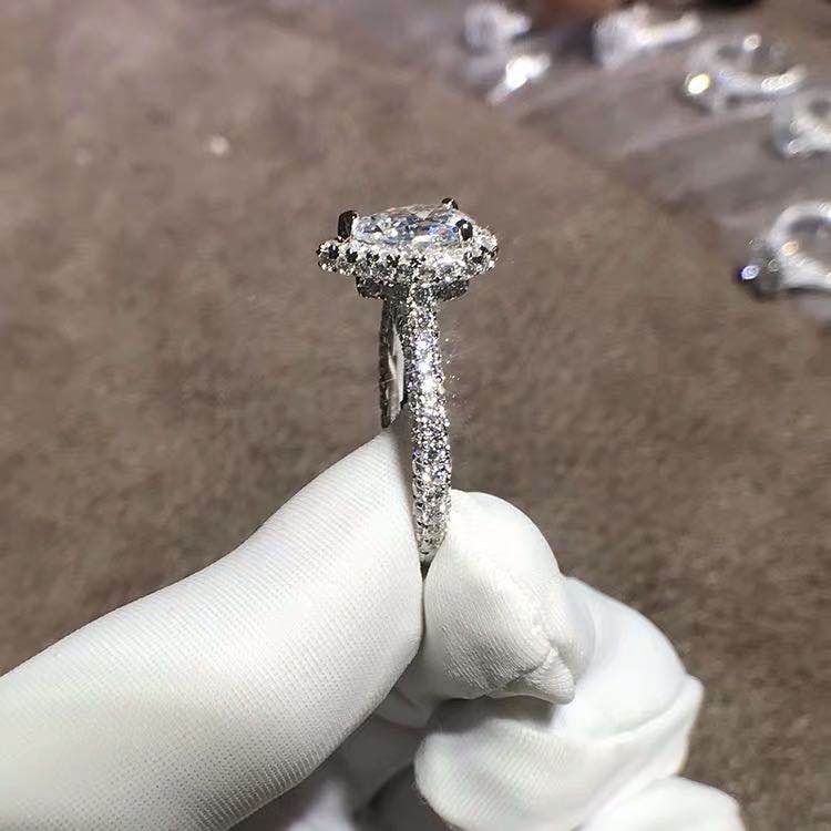 925 Silver 2ct Gem Ring - 2