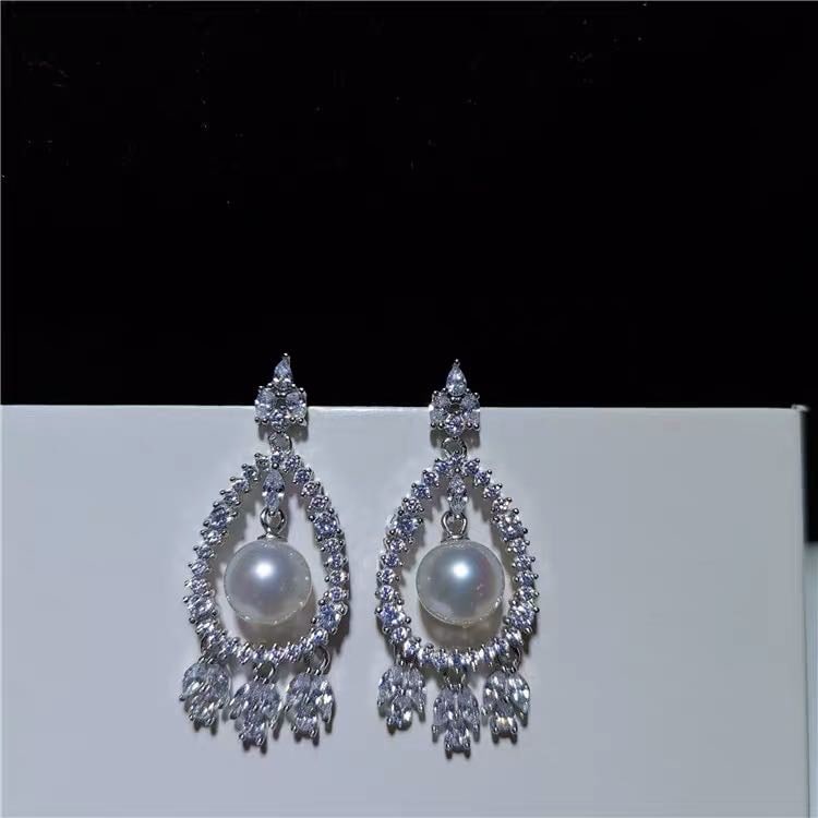 Natural Pearl 925 Silver Earrings (1 of 5)