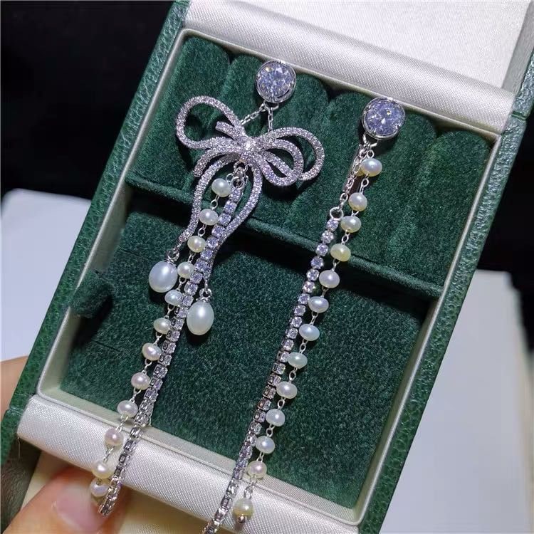 Natural Pearl 925 Silver Earrings (1 of 3)