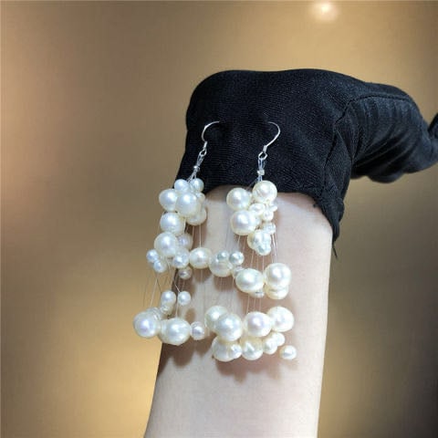 Natural Pearl 925 Silver Earrings: Natural Pearl 925 Silver Earrings ****** Metal: Natural Pearl / Color: White / Pearl Diameter 7mm