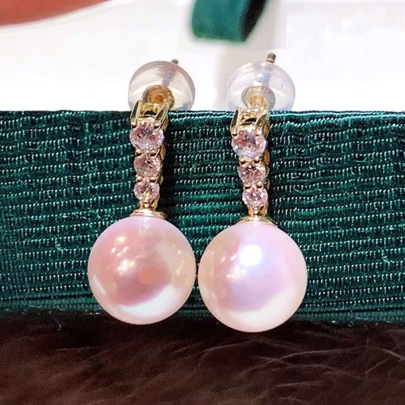 Natural Akoya Pearl 18K Gold Earrings (1 of 3)