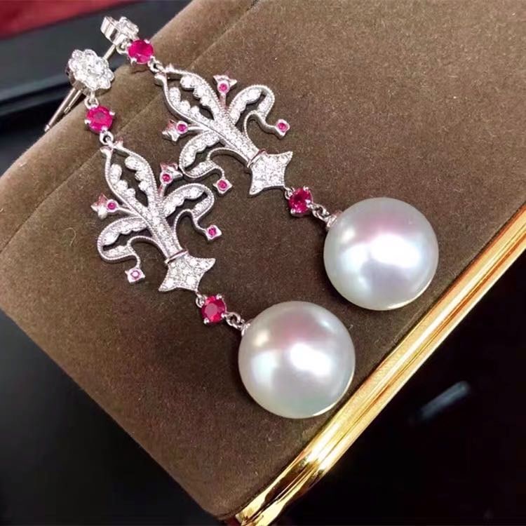 Natural Pearl 925 Silver Earrings (1 of 3)