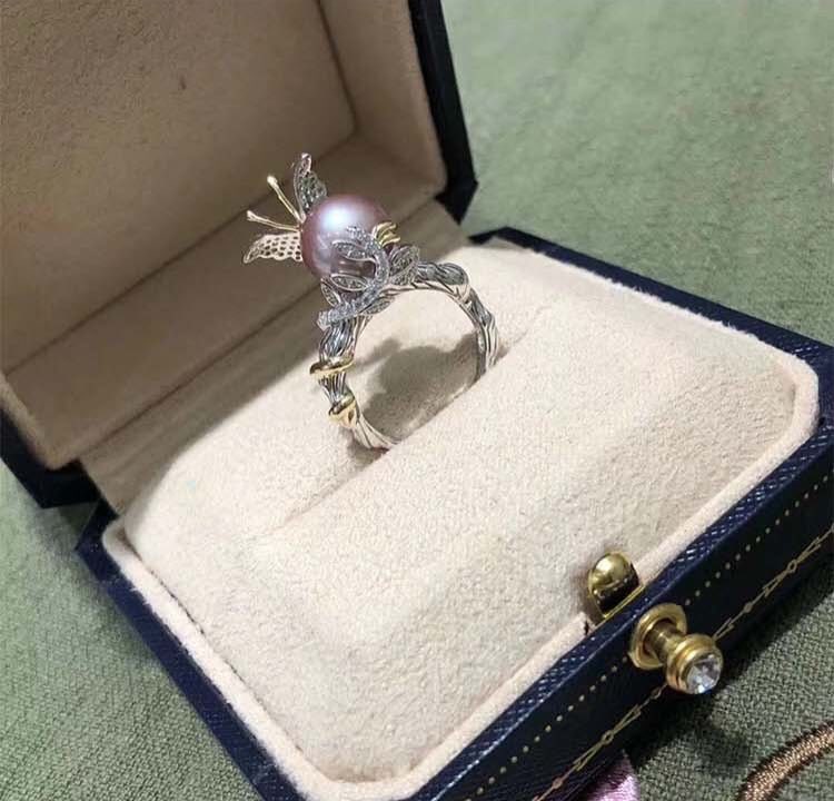 Natural Pearl 925 Silver Ring (1 of 3)