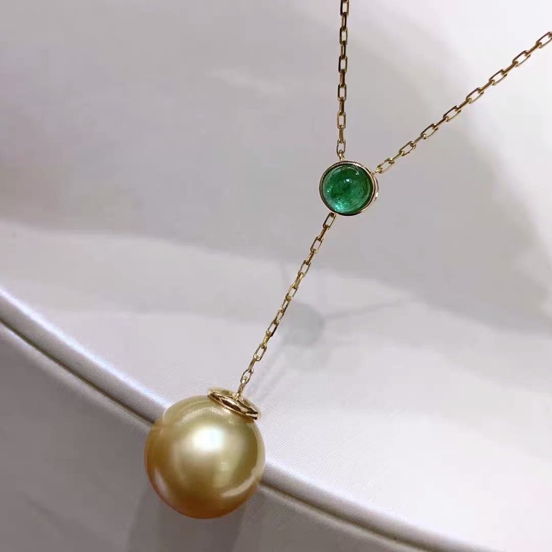 South Sea Golden Pearl 925 Silver Pendant (1 of 3)