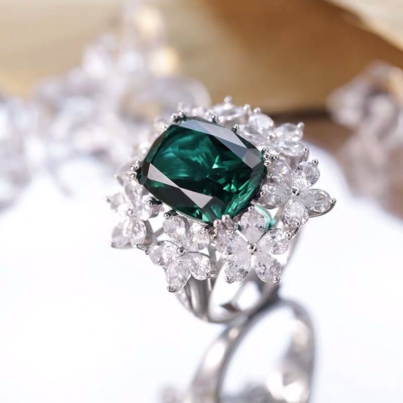 925 Silver Emerald Ring - 3