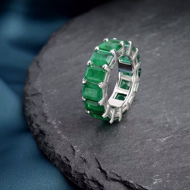 925 Silver Emerald Ring - 3