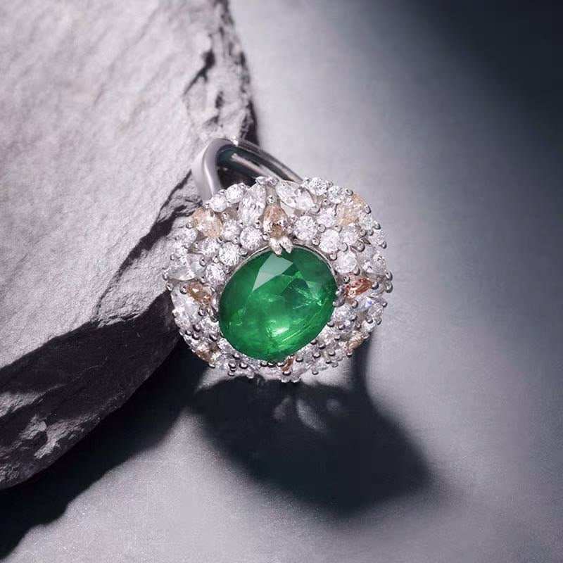 925 Silver Emerald Ring - 2