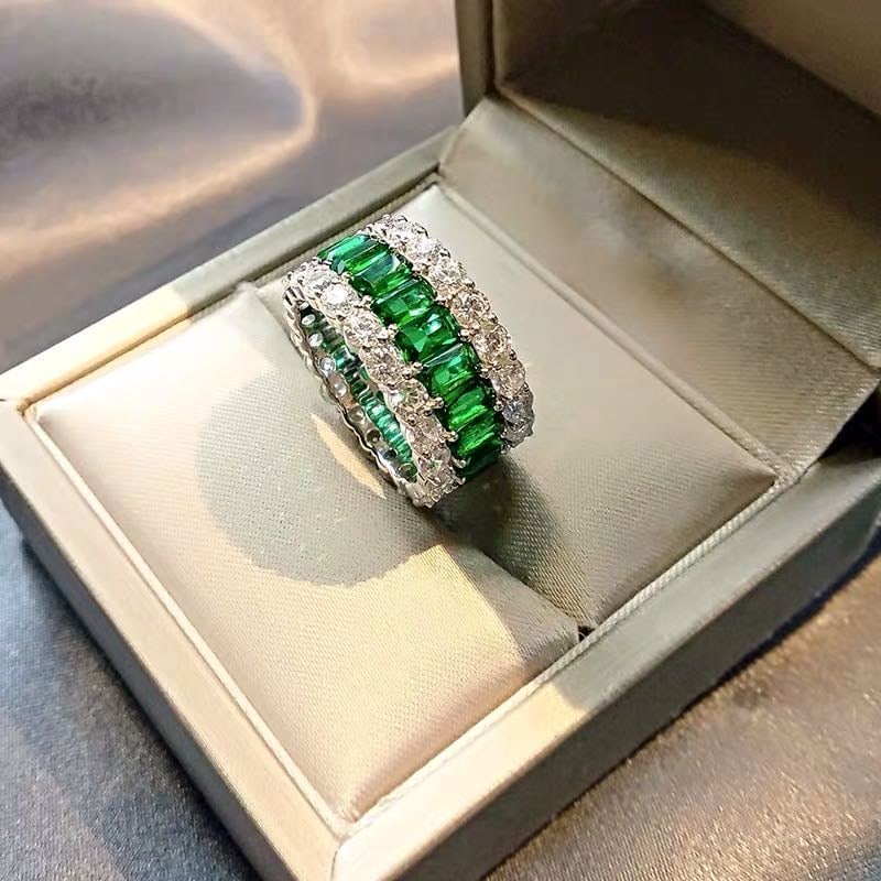 925 Silver Emerald Ring - 2