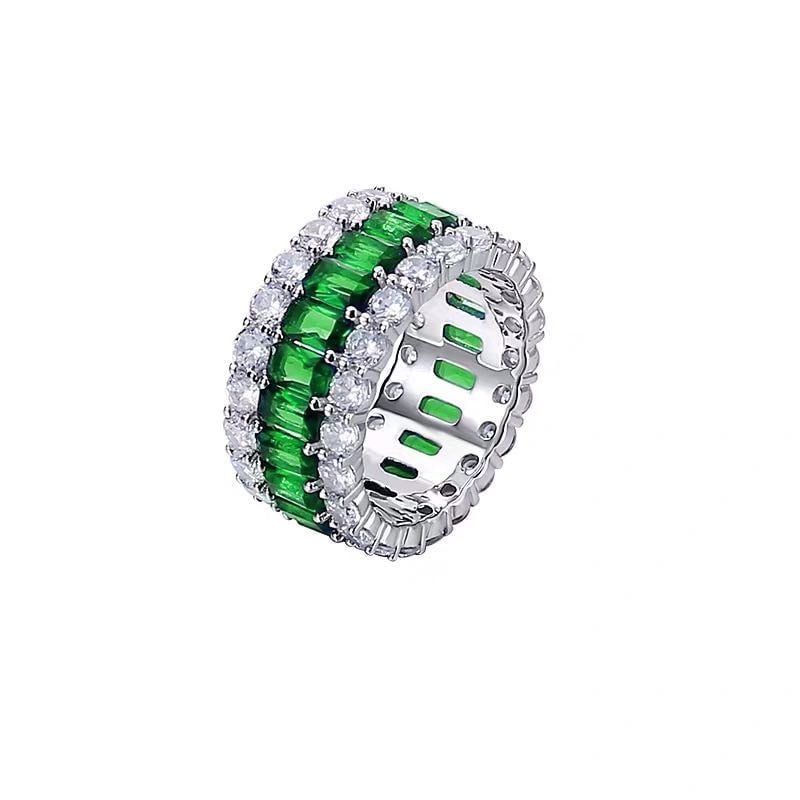 925 Silver Emerald Ring - 3