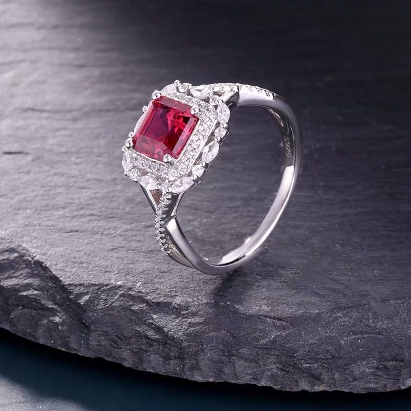 925 Silver Ruby Ring - 2